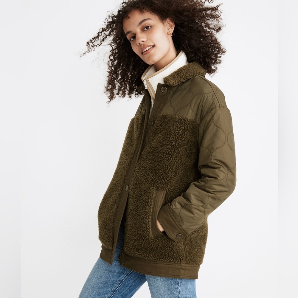 Madewell Hybrid Sherpa Jacket NWT - Picture 2 of 8